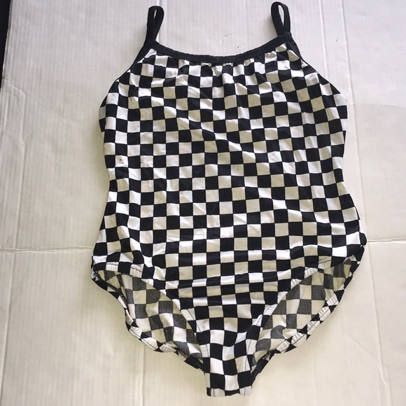 Checkered bodysuit girls SIZE XL EUC - Picture 1 of 2